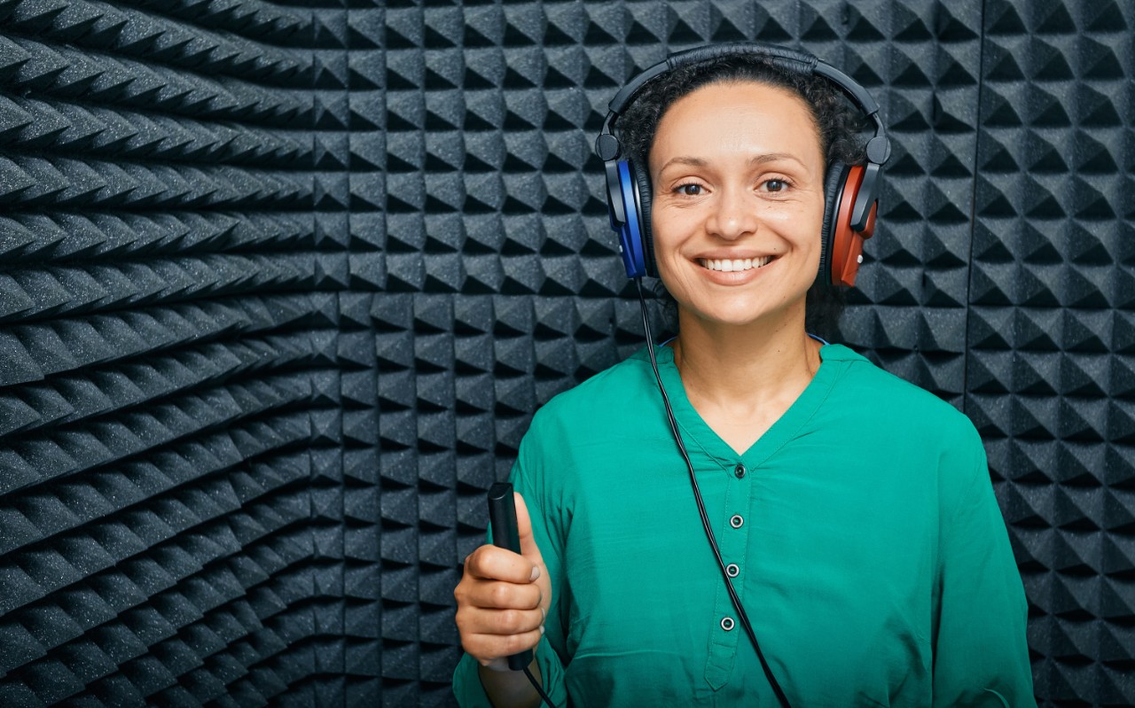 Woman having a hearing test