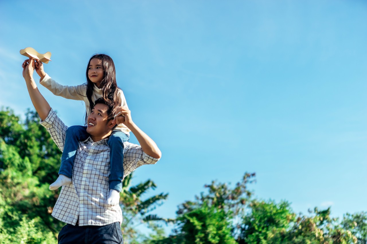 Dad and daughter