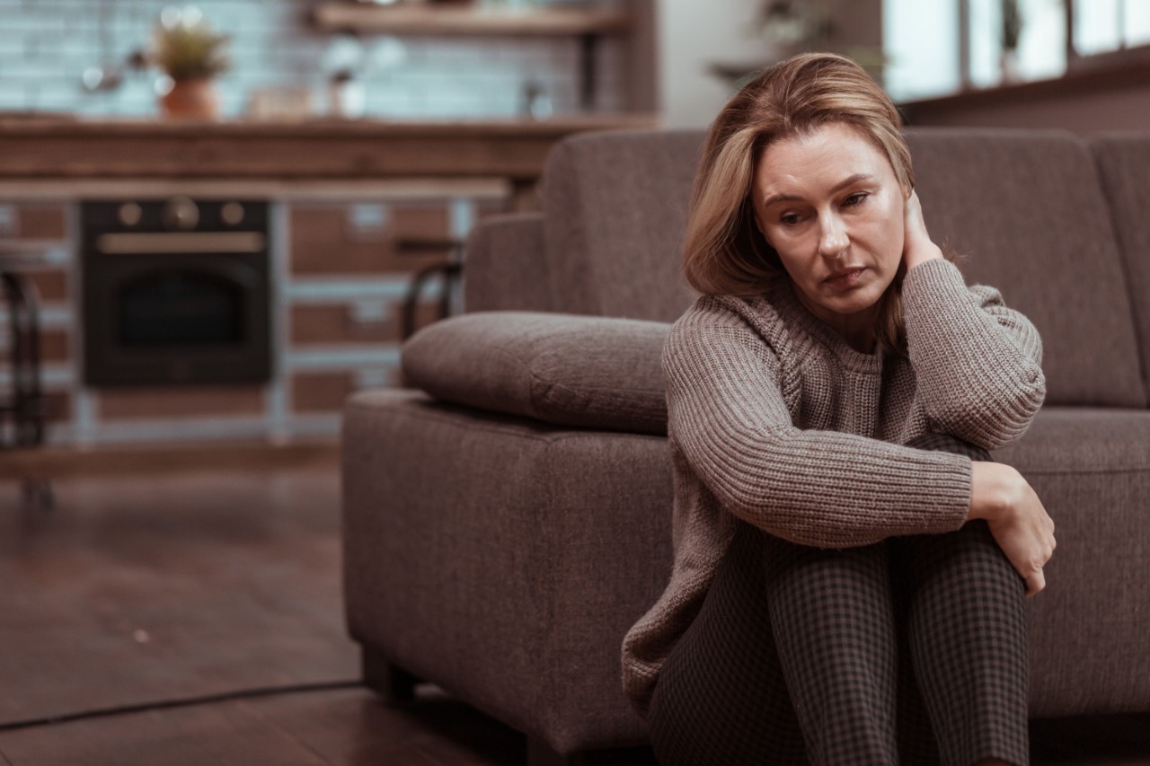 Woman feeling depressed